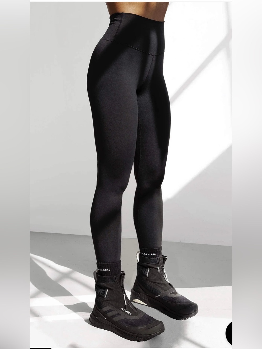 All things golden sculpt leggings butter black